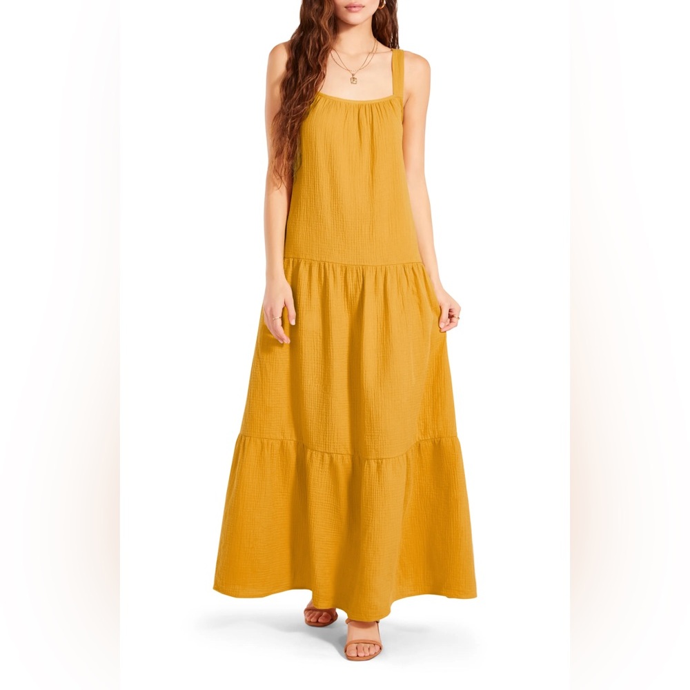 BB Dakota Gauze Mustard Maci Dress Ariana Summer Dress